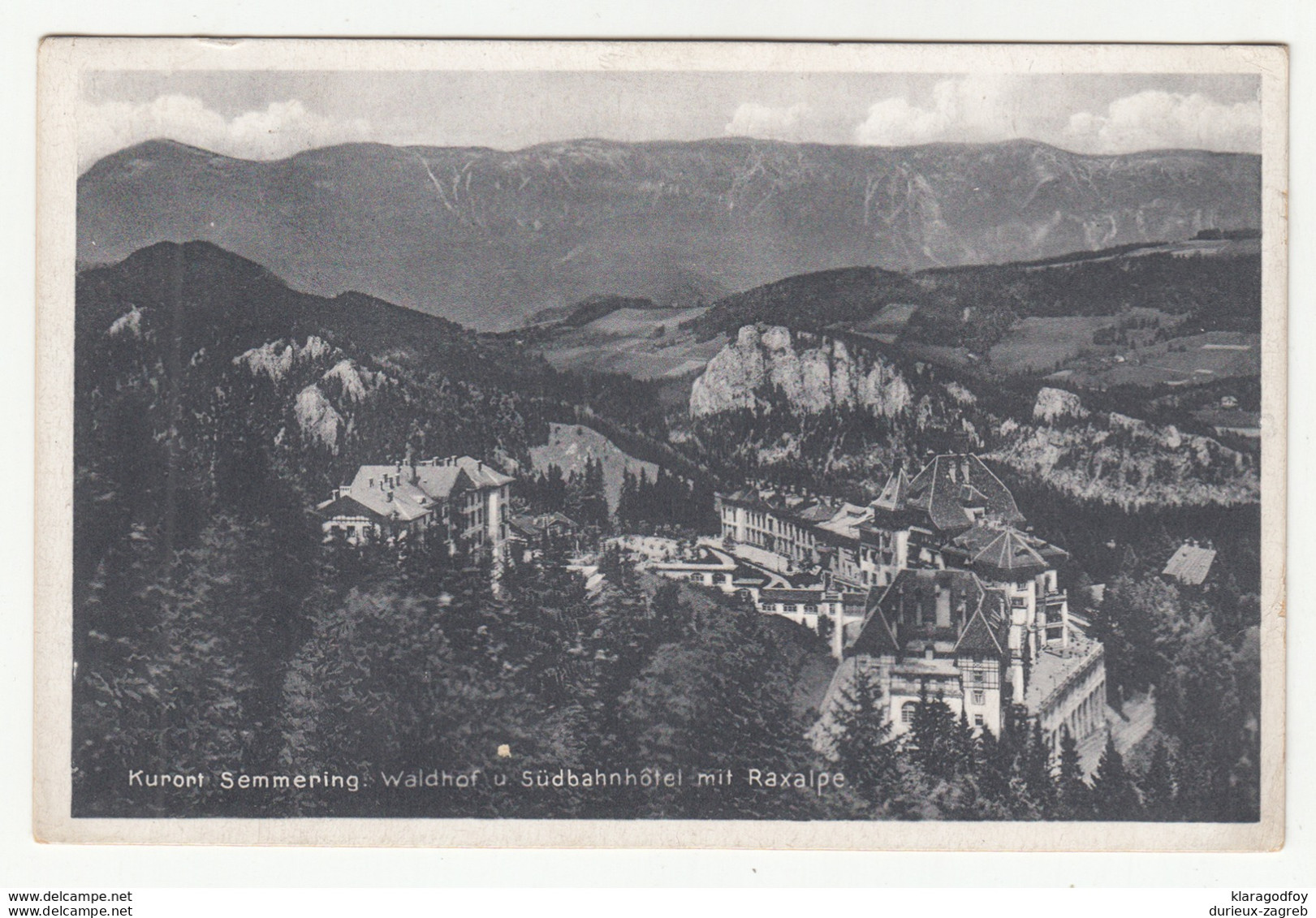 Semmering old postcard travelled 1930 b181025