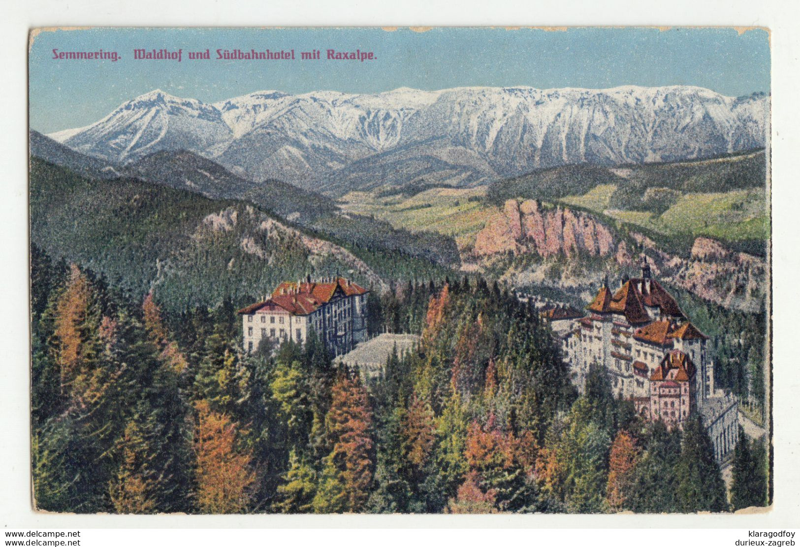 Semmering old postcard unused b200901