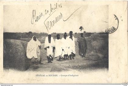 CPA Sénégal et Soudan Groupe d'Indigènes