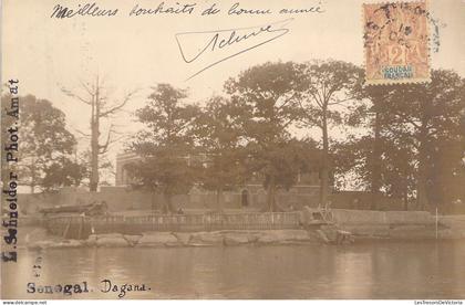 SENEGAL - senegal - carte photo de dagana - affranchi soudan français  - carte postale ancienne