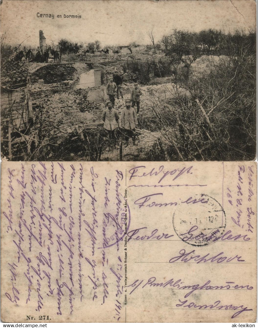 Sennheim Cernay (Haut-Rhin) Cernay en Dormois Feldpostkarte  1917    Feldpost