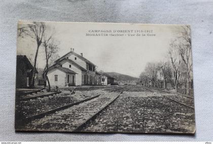 Cpa 1917, Monastir, vue de la gare, Serbie