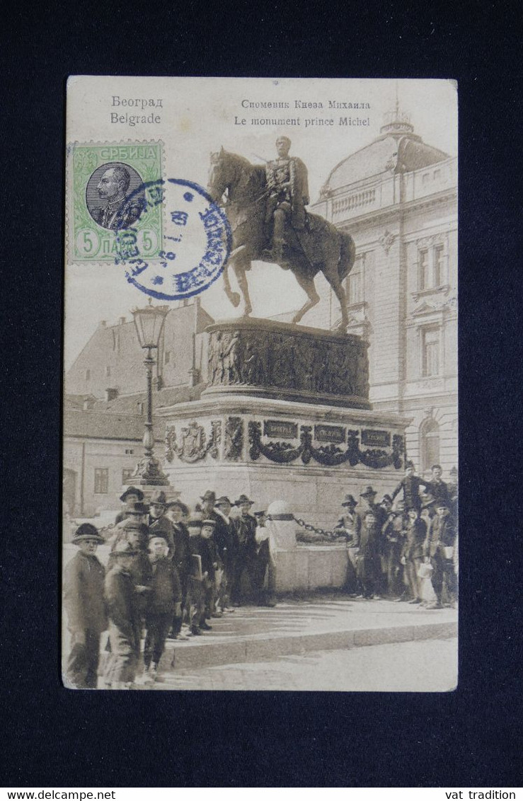 SERBIE - Carte postale de Belgrade - Le monument Prince Michel -  L 101809