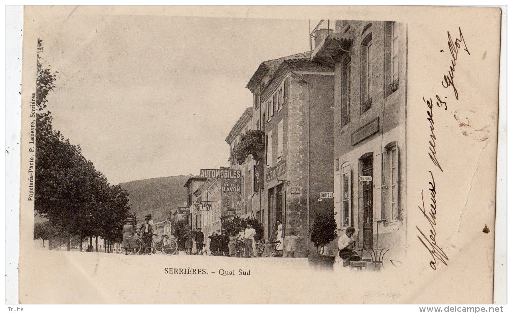 SERRIERES QUAI SUD TRES ANIMEE (CARTE PRECURSEUR)