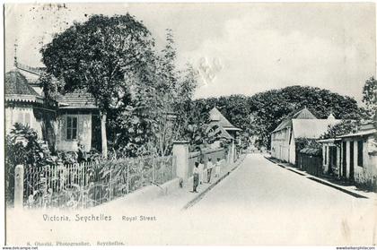 Seychelles Victoria Royal Street 1907 photo Ohashi