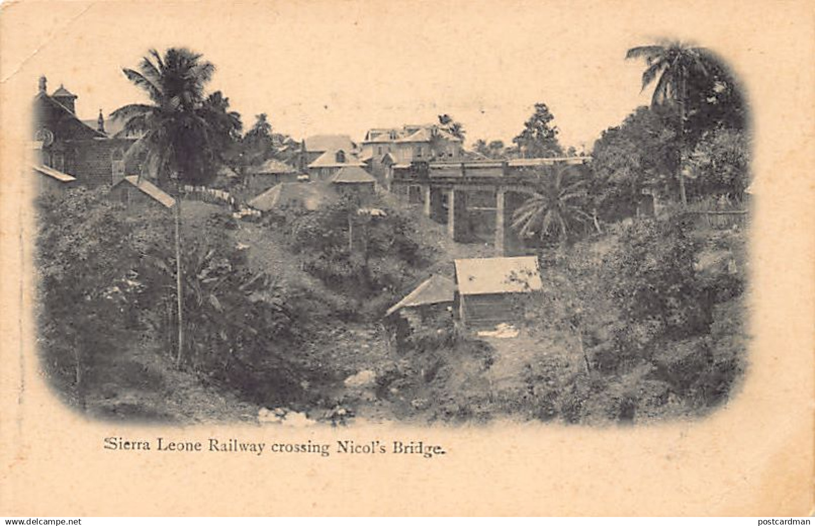 Sierra-Leone - Sierra Leone Railway crossing Nicol's Bridge - Publ. unknown