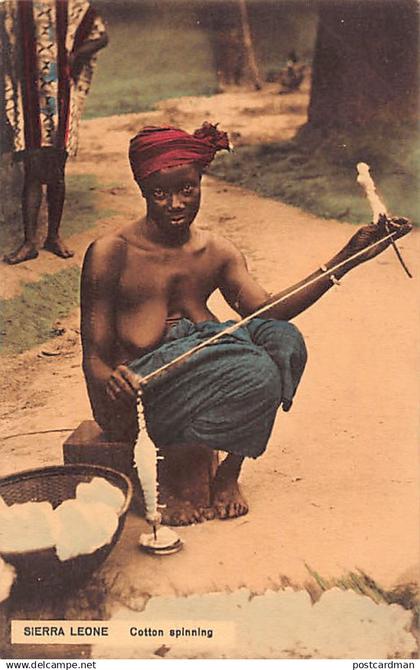 Sierra Leone - Woman cotton spining - Publ. Litherland, Canning & Ashworth