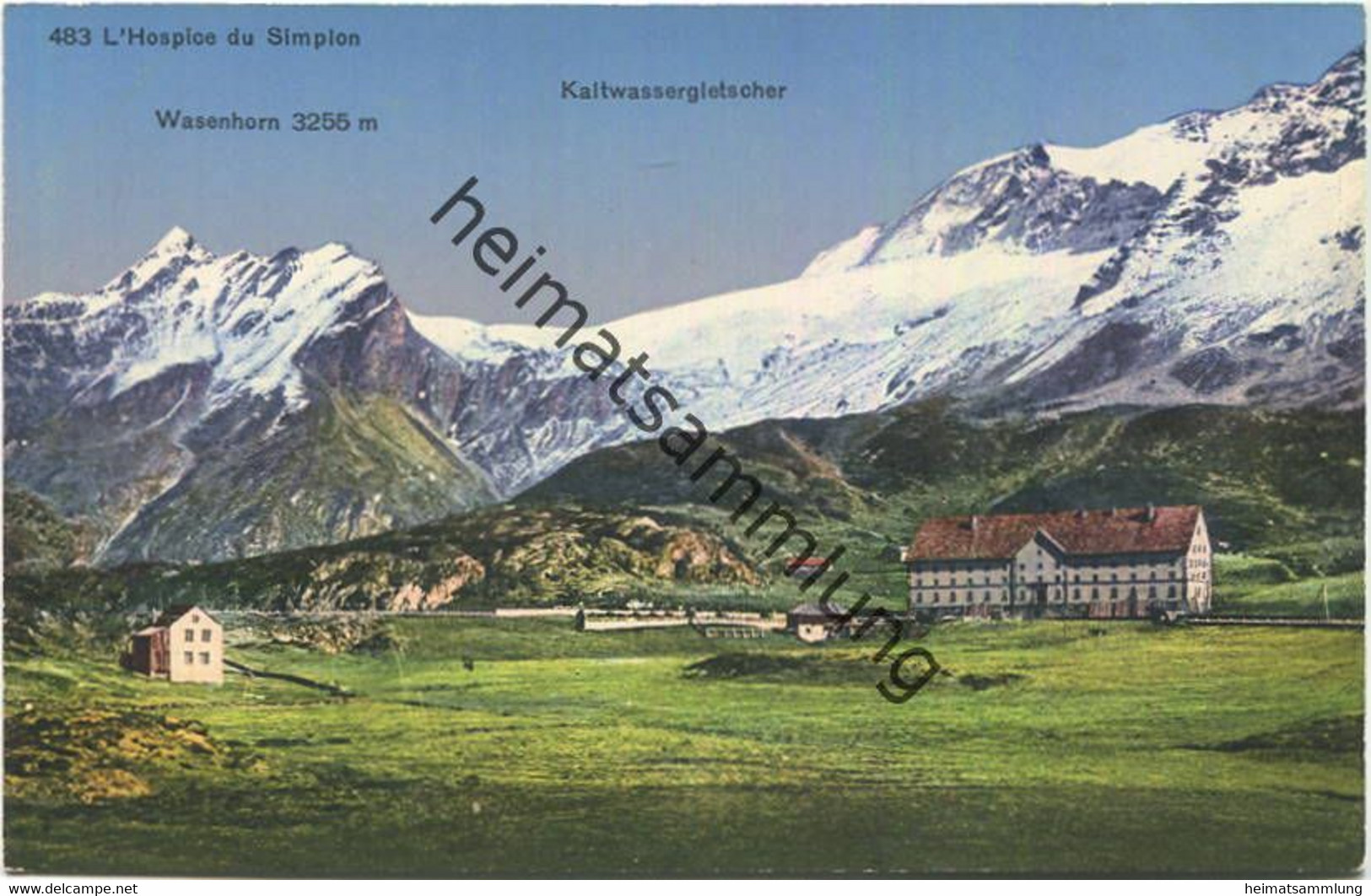 Simplon - L'Hospice - Kaltwassergletscher - Verlag Phototypie Co. Neuchatel