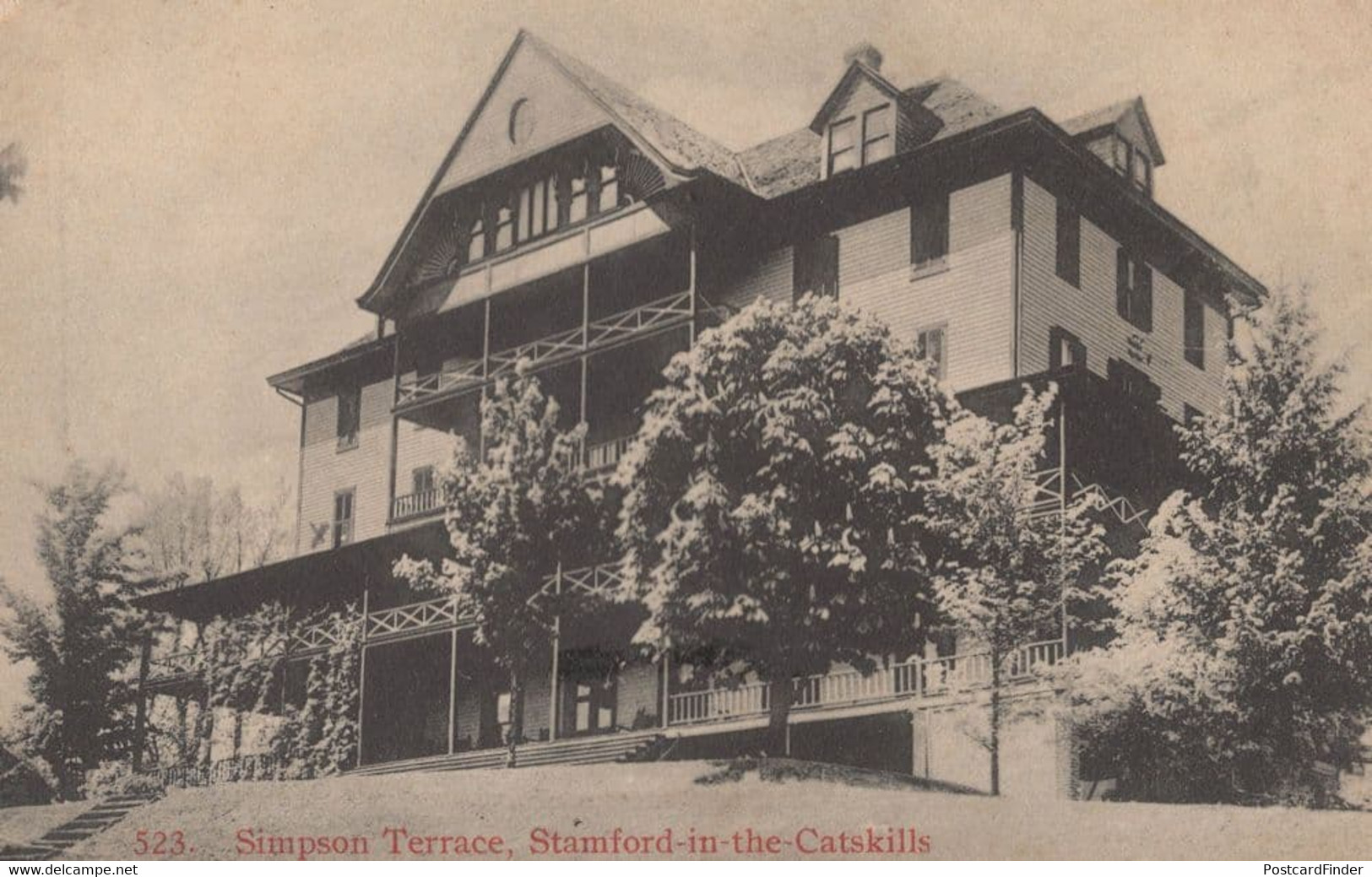 Simpson Terrace Stamford New York In The Catskills Postcard