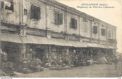 CPA Singapour Magasin de Poteries Chinoises