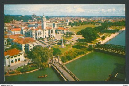 EMPRESS PLACE AND SINGAPORE RIVER vintage postcard Singapore