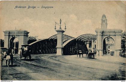 PC CPA SINGAPORE, ANDERSON BRIDGE, VINTAGE POSTCARD (b4222)