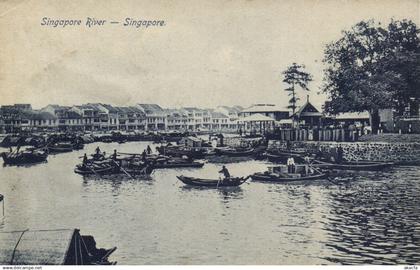 PC SINGAPORE SINGAPORE RIVER, VINTAGE POSTCARD (b53683)