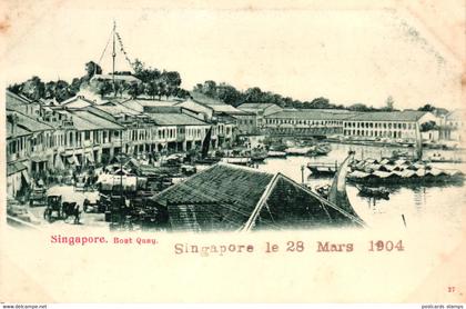 Singapur / Singapore, Boat Quay, 1904