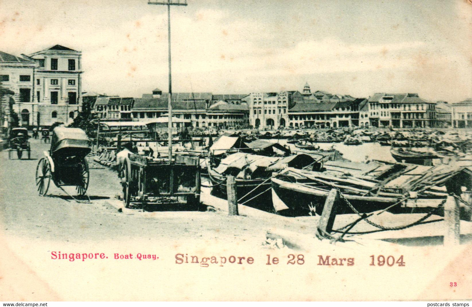 Singapur / Singapore, Boat Quay, 1904