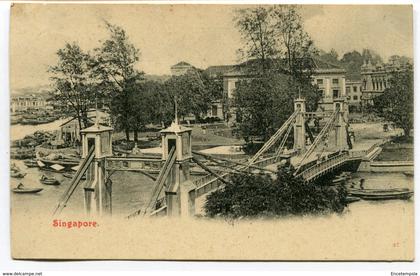 CPA - Carte Postale - Asie - Singapour - Singapore - Vue du Pont - 1907 ( I10851)