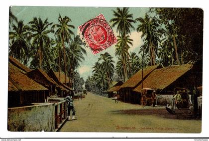 CPA - Carte Postale -Singapour Suburban - Police Station-1909- VM3261