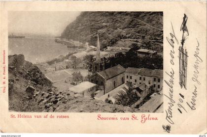 PC SAINT HELENA ISLAND ST. HELENA VAN AF DE ROTSEN (a53151)