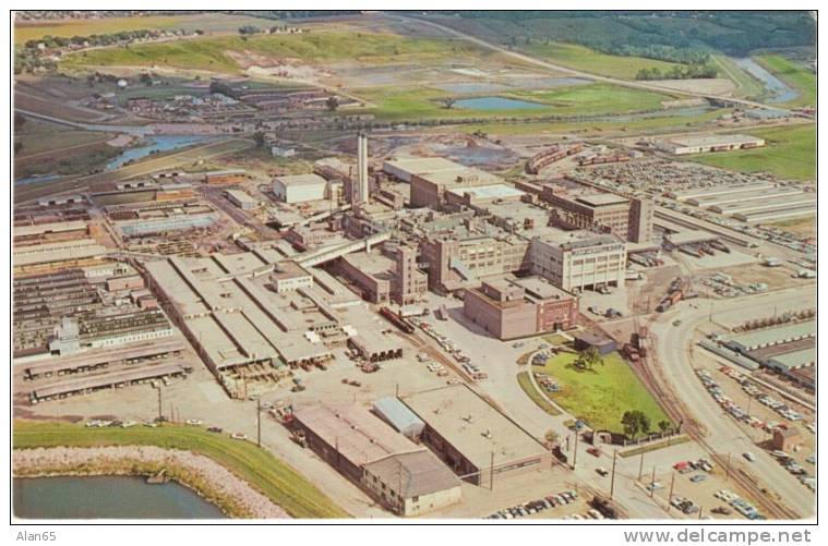 Sioux Falls SD, John Morrell & Co. Meat Packing Plant on c1960s Vintage Postcard, Industry Factory