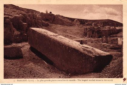 Syrien, Baalbek, La öus grande pierre travaillee du monde