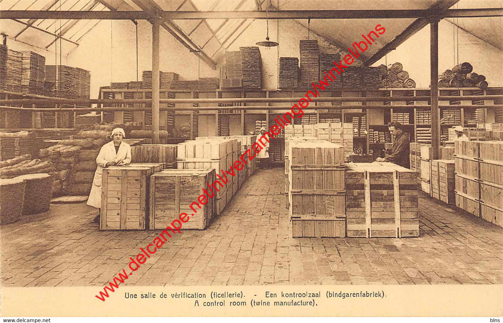 Société Anonyme Flandria - filature ficellerie tissage - een kontroolzaal bindgarenfabriek - Sint-Gillis-Waas