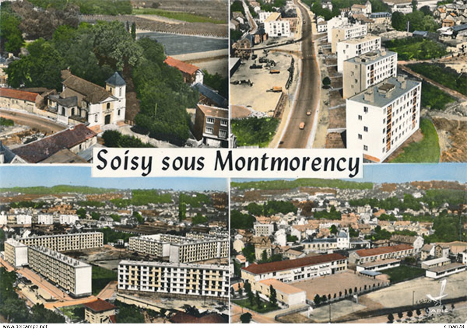 SOISY SOUS MONTMORENCY - EN AVION AU-DESSUS DE..SOISY SOUS MONTMORENCY ( C P M)