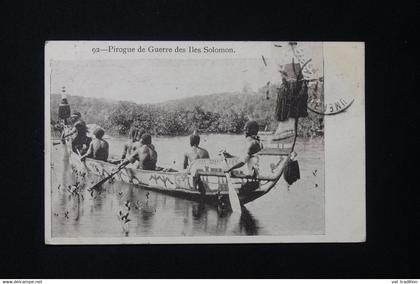 SALOMON - Carte postale - Pirogue de Guerre des Îles Salomon - L 82212