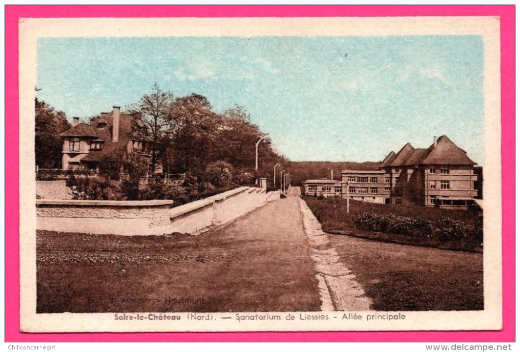 Solre le Château - Sanatorium de Liessies - Allée Principale - J. MERCIER - Colorisée