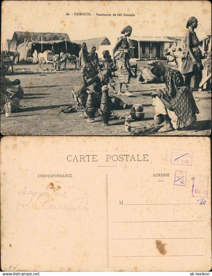 Postcard Dschibuti Djibouti Dorfpartie - Frauen 1913