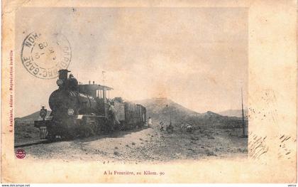 Carte POSTALE  Ancienne  de  SOMALIE - Train A la frontière au Kilométre 90