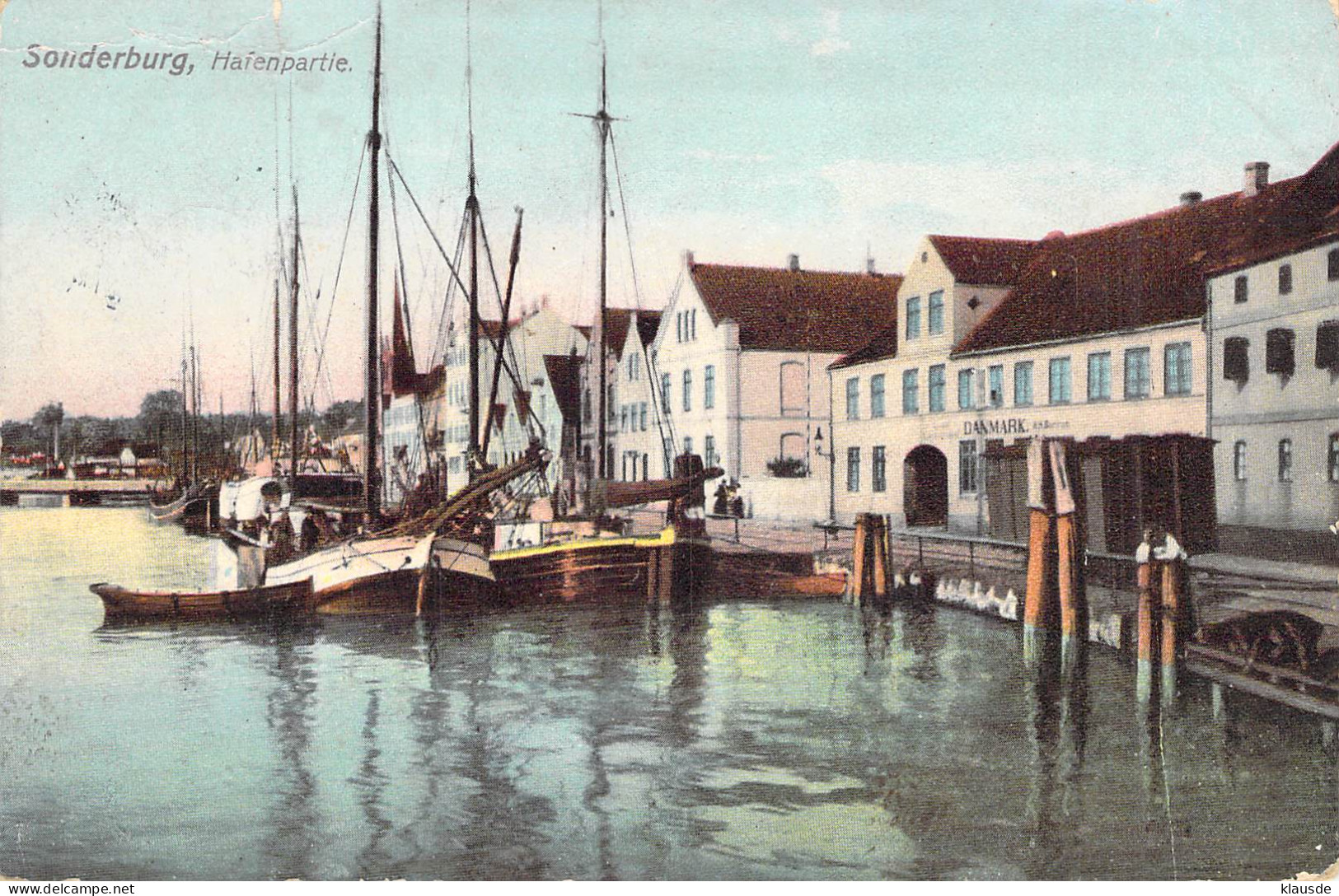 Sonderburg - Hafenpartie gel.1911