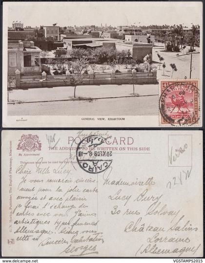 Soudan 1909- Carte Postale illustrée vers Château Salins-Lorraine-France ................... (DD) DC6218