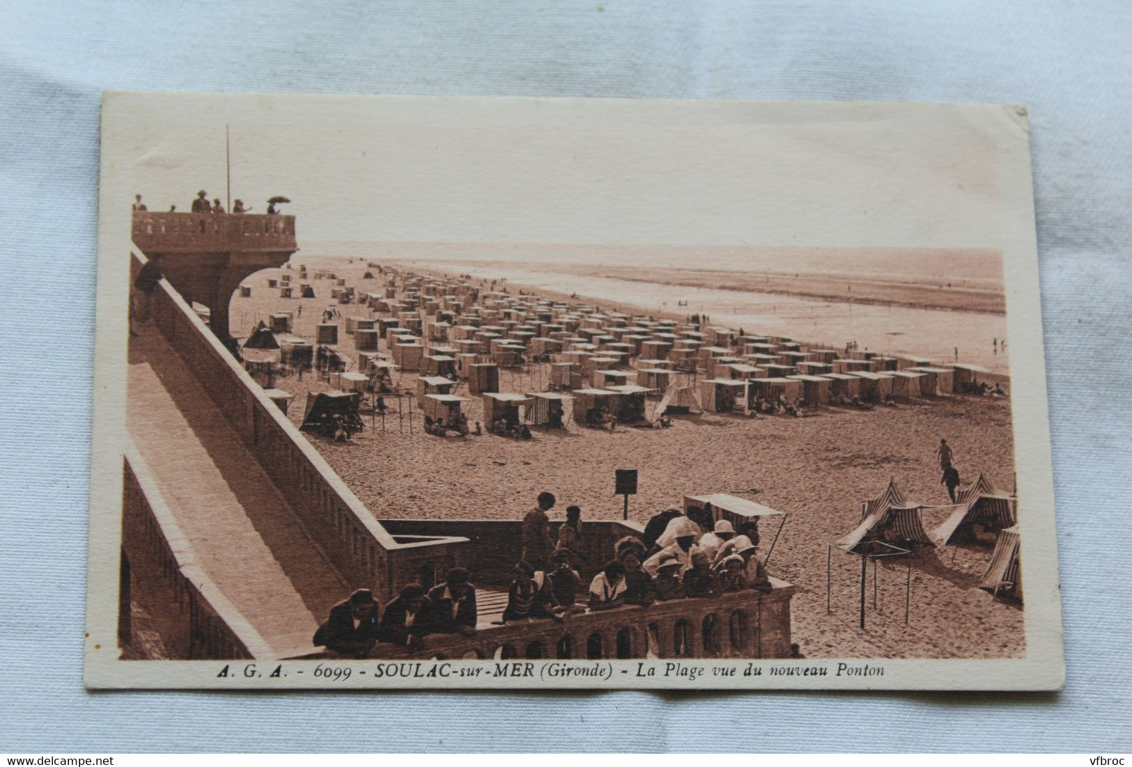 Soulac sur mer, la plage vue du nouveau ponton, Gironde 33