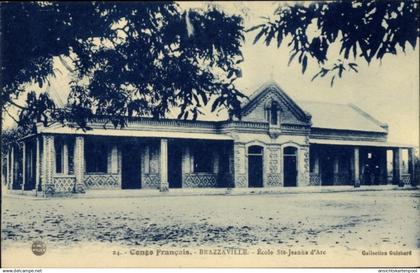 CPA Brazzaville Französisch Kongo, Ecole Sainte Jeanne d'Arc