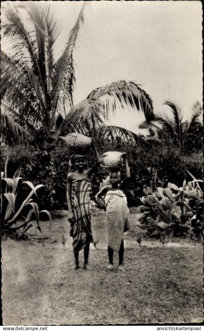 CPA Brazzaville Französisch Kongo, Jeunes filles