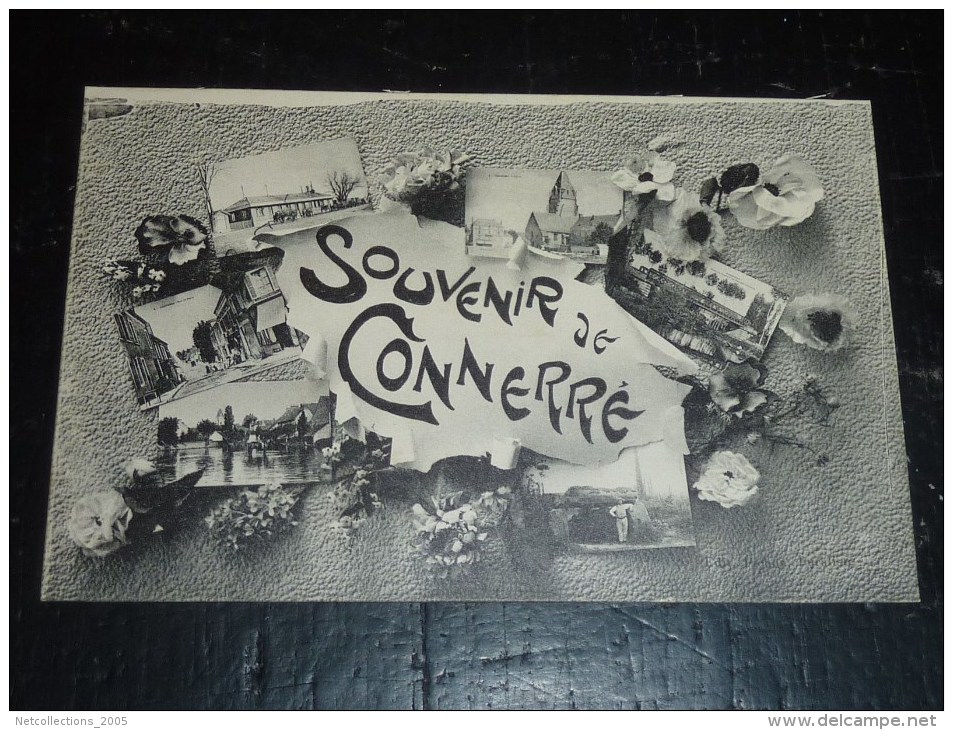 SOUVENIR DE CONNERRE - CARTE FANTAISIE MULTIVUE - 72 SARTHE (N)