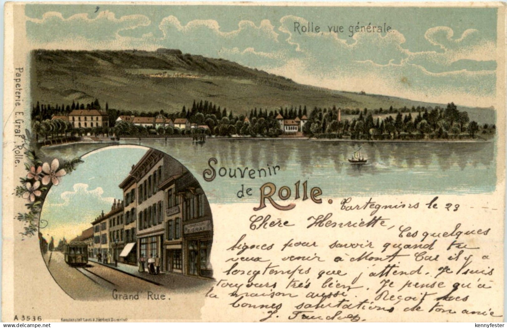 Souvenir de Rolle - Litho