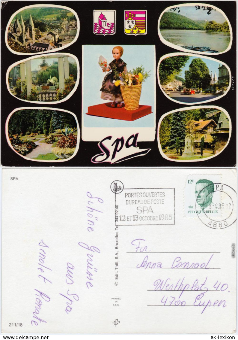 Spa (Stadt) Spa (kêr) (Spå &#47; Spâ) Mehrbild mit Puppe 1985