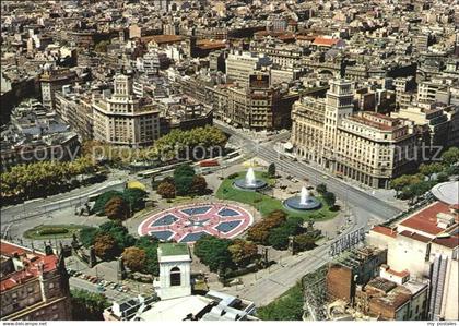 72492051 Barcelona Cataluna Fliegeraufnahme Plaza de Cataluna