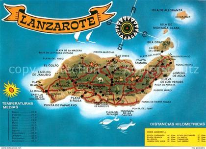 Lanzarote Kanarische Inseln Inselkarte