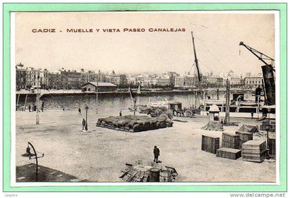 ESPAGNE --  CADIZ -- Muelle y Vista