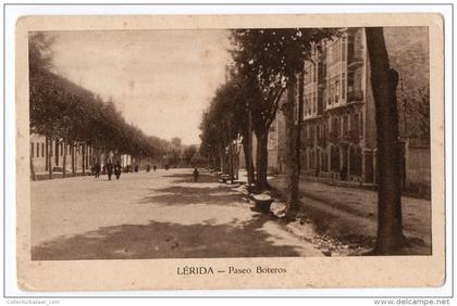 Ca1900 Lerida paseo boteros tarjeta postal vintage original postcard cpa ak (W4_003)