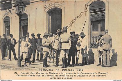 CAMPANA DE MELILLA 1909 - Infanté Don Carlos de Borbon - Ed. Boumendil 21.