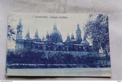 Cpa 1929, Zaragoza, templo del Pilar, Espagne