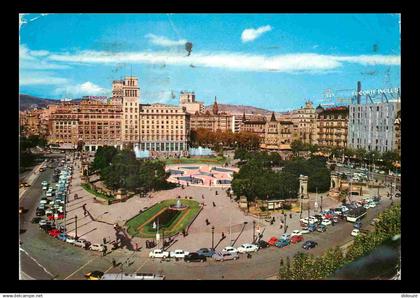 Espagne - Espana - Cataluna - Barcelona - Plaza Cataluna - immeubles - architecture - Automobiles - CPM - Etat pli visib