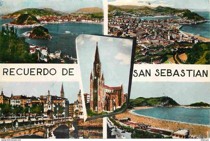 Espagne - Espana - Pais Vasco - San Sebastian - Multivues - CPSM format CPA - Voir Scans Recto-Verso