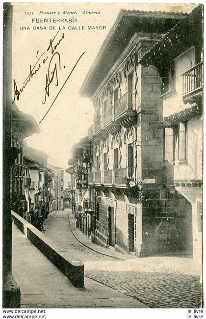 CPA ESPAGNE FUENTERRABIA. UNA CASA DE LA CALLE MAYOR. TAXEE - Espagne - 0