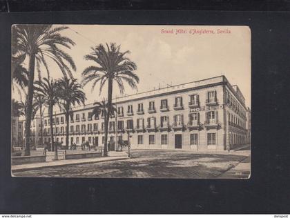 Tarjeta Grand Hotel d'Angleterre Sevilla 1911