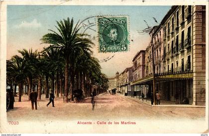 CPA Espagne Alicante - Calle de los Martires (282420)