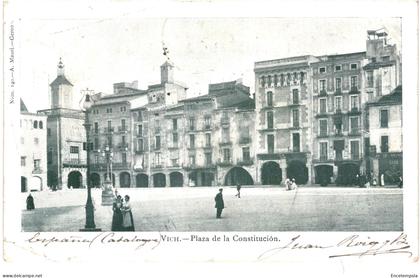 CPA Carte Postale Espagne Vich Plaza de la Constitucion 1902 VM78691ok